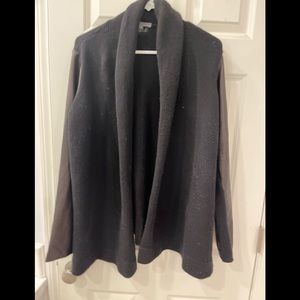 Vince cashmere and leather cardigan sweater